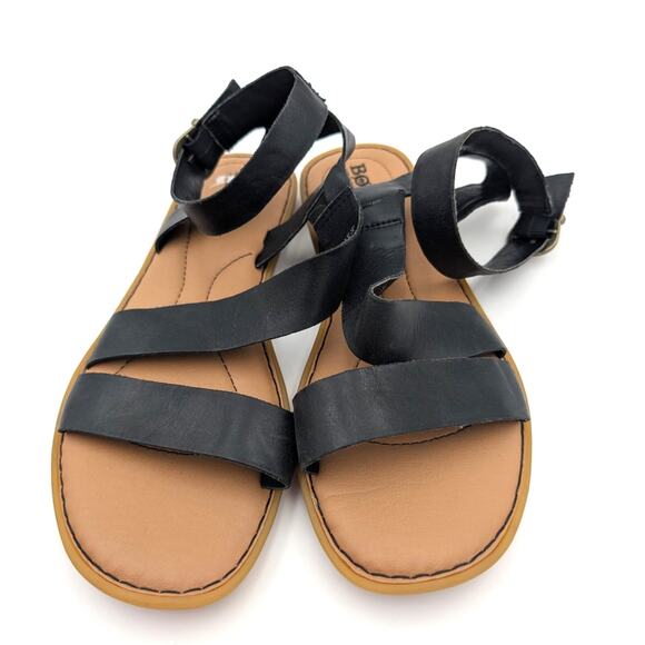 Børn Leah Ankle Strap Sandal Women's Leather Black/Brown Size US9M EU40 - Picture 3 of 8